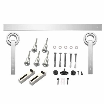 Schuifdeursysteem 2 meter hangrollen met open wiel 255mm Intersteel RVS