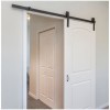 Tussenrail 45cm,  staal tbv schuifsysteemmat Intersteel zwart