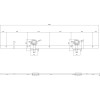 Schuifdeursysteem 2 meter hangrollen met open wiel 155mm Intersteel RVS