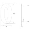 Huisnummer XXL 500mm Intersteel mat zwart