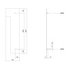 Huisnummer XXL 500mm Intersteel mat RVS