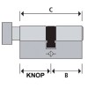 Mauer New Wave 4  31/46 knopcilinder