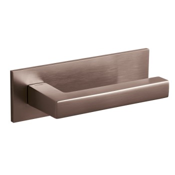 Deurkruk Olivari ABC brons mat titaan PVD op horizontaal schild