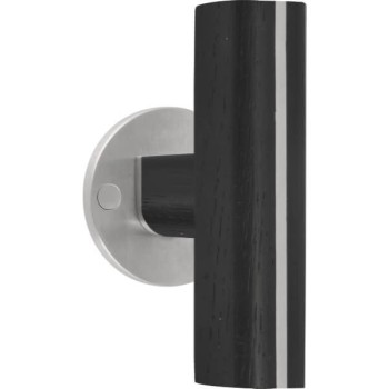 Voordeurknop Piet Boon TWO PBT22V/50 RVS/eiken zwart