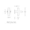 Voordeurknop Piet Boon TWO PBT23V/50 RVS