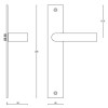 Deurkruk schild ongeveerd Piet Boon ARC PBA100P236SFC mat RVS