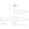 Complete voordeurset Piet Boon INC-06 mat RVS