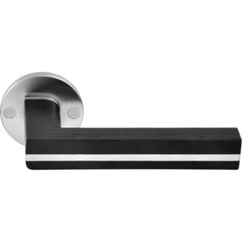 Deurkruk Piet Boon TWO PBL22/50 RVS/zwart eiken
