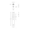 Deurkruk op schild Piet Boon ONE PBT15P236 mat RVS