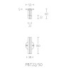 Deurkruk Piet Boon TWO PBTL22/50 RVS/eiken zwart