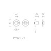 Toiletgarnituur Piet Boon PBWC23 mat RVS