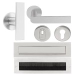 Complete voordeurset Piet Boon ARC-04 mat RVS