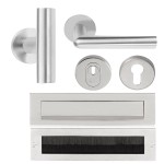 Complete voordeurset Piet Boon INC-06 mat RVS