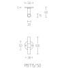 Deurkruk Piet Boon ONE PBT15/50 mat RVS (enkel)