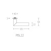 Deurkruk Piet Boon TWO PBL22-ZR (gatdeel) RVS/eiken