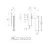 Draaikiep Piet Boon TWO afsluitbaar PBL22-DKLOCK RVS/eiken zwart