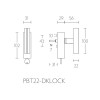 Draaikiep Piet Boon TWO afsluitbaar PBT22-DKLOCK RVS/eiken