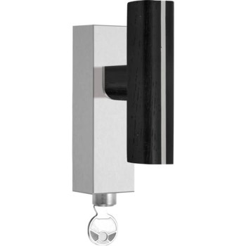 Draaikiep Piet Boon TWO afsluitbaar PBT22-DKLOCK RVS/eiken zwart