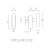 Draaikiep Piet Boon TWO afsluitbaar PBT23-DKLOCK RVS