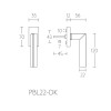 Draaikiep Piet Boon TWO PBL22-DK RVS/eiken zwart
