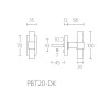 Draaikiep Piet Boon ONE PBT20-DK mat zwart