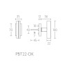 Draaikiep Piet Boon TWO PBT22-DK RVS/eiken zwart