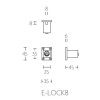 Slot espagnolet E-LOCK8 mat RVS Slot espagnolet E-LOCK8 mat RVS