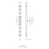 Kruisespagnolet Piet Boon TWO K-PBT22 RVS eiken of RVS zwart eiken