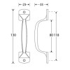 Deurgreep Elegant 130mm antiek brons