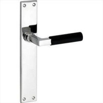 Deurkruk Bauhaus Style glans nikkel ebben langschild