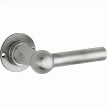 Deurkruk Chemin de Fer 100mm rond rozet mat nikkel ongelakt
