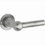 Deurkruk Chemin de Fer 85mm rond rozet mat nikkel ongelakt