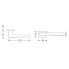 Deurkruk Mini V glans chroom