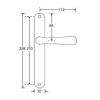 Deurkruk Linea langschild mat chroom