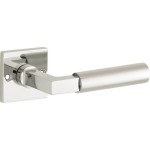 Deurkruk Bauhaus Style vierkant rozet glans nikkel