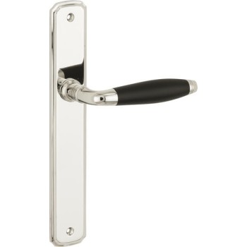Deurkruk Bonton langschild glans nikkel ebben