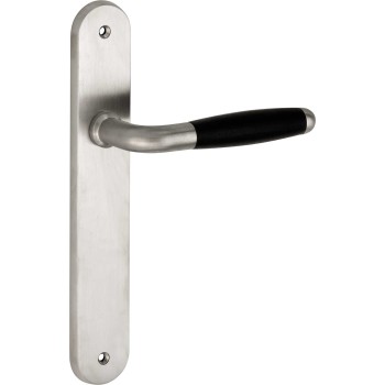 Deurkruk Baton mat nikkel ongelakt langschild