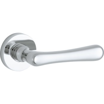 Deurkruk Linea rond rozet glans chroom 