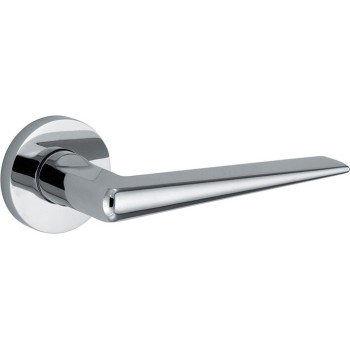 Deurkruk Wig Vivo rond rozet glans chroom