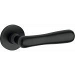 Deurkruk Linea XL rond rozet mat zwart 