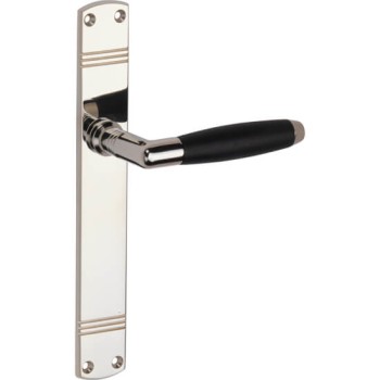 Deurkruk Ton glans nikkel ebbenhout schild