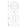 Toiletgarnituur Cardea mat zwart