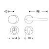 Veiligheidsset Halfsabel Elegant messing ongelakt voordeur KT