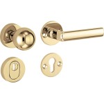 Veiligheidsset Padania Elegant messing gepolijst gelakt/titaan KT voordeur