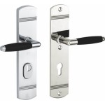Veiligheidsset Ton Art Deco glans nikkel/glans chroom KT achterdeur