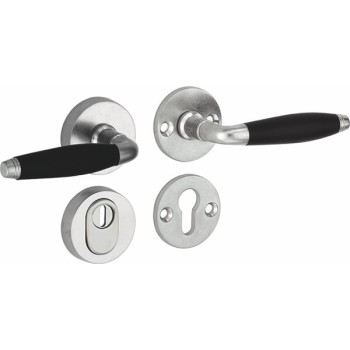 Veiligheidsset Bonton ebben antiek nikkel/antiek chroom  KT achterdeur