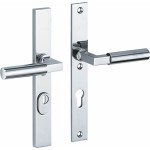 Veiligheidsset smal Bauhaus glans chroom achterdeur KT