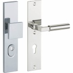 Veiligheidsset Bauhaus glans chroom/glans nikkel voordeur KT