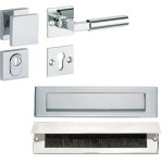 WB-13 Bauhaus voordeurset glans nikkel/glans chroom