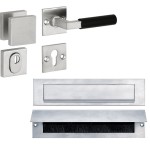 WB-14 Bauhaus voordeurset mat nikkel ebben/mat nikkel titaan